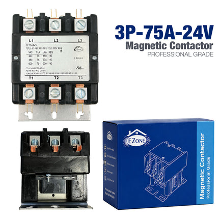 3P 75A 24V 3 Pole 75Amp 24V Coil Definite Purpose Contactor