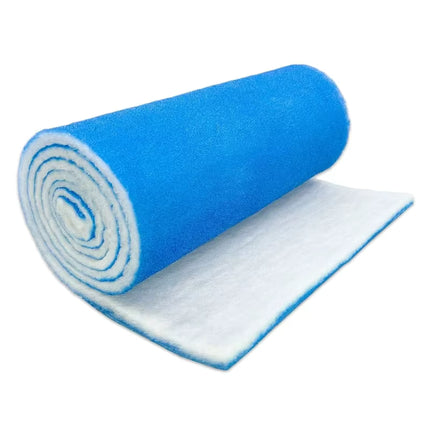 HVAC/Air Filter Media Roll, Blue/White MERV6 Polyester Media - 1 inch x 24 inch x 6 foot